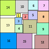 Packing Squares 1-16